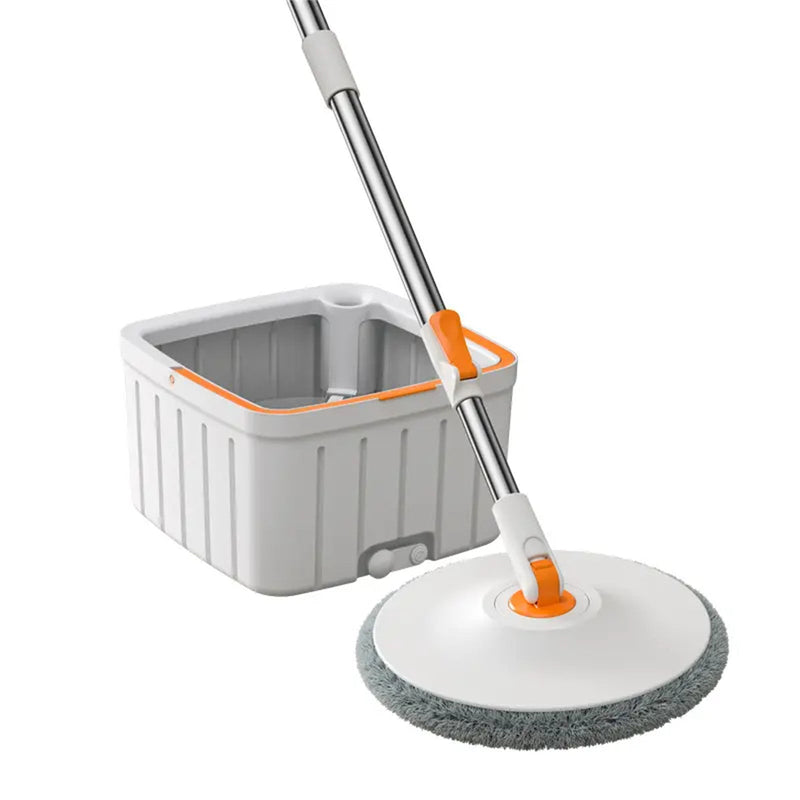 Cleanix Clean Sewage Separation Mop Rotary Hand-Wash-Free Flat Suction Orange white