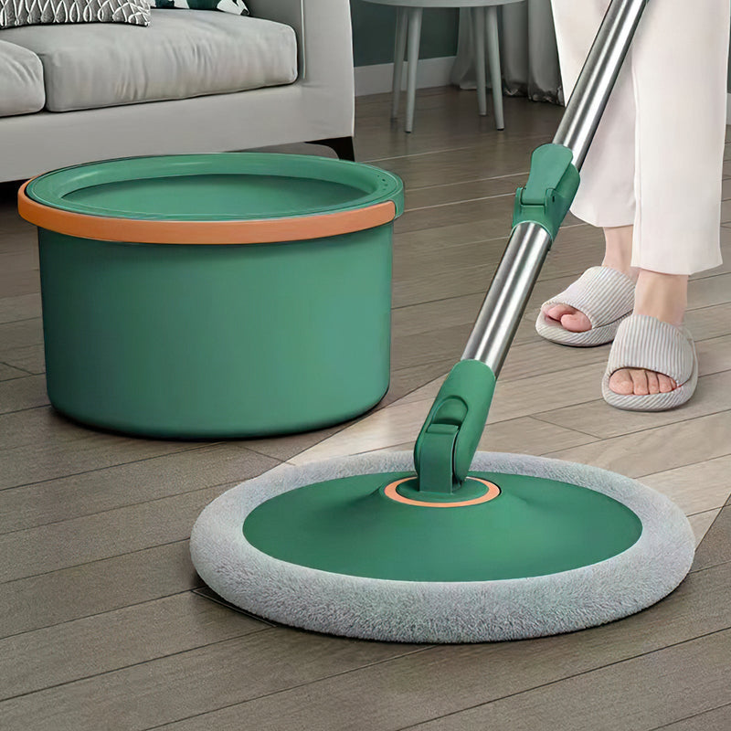 Cleanix Clean Sewage Separation Mop Rotary Hand-Wash-Free Flat Suction Green