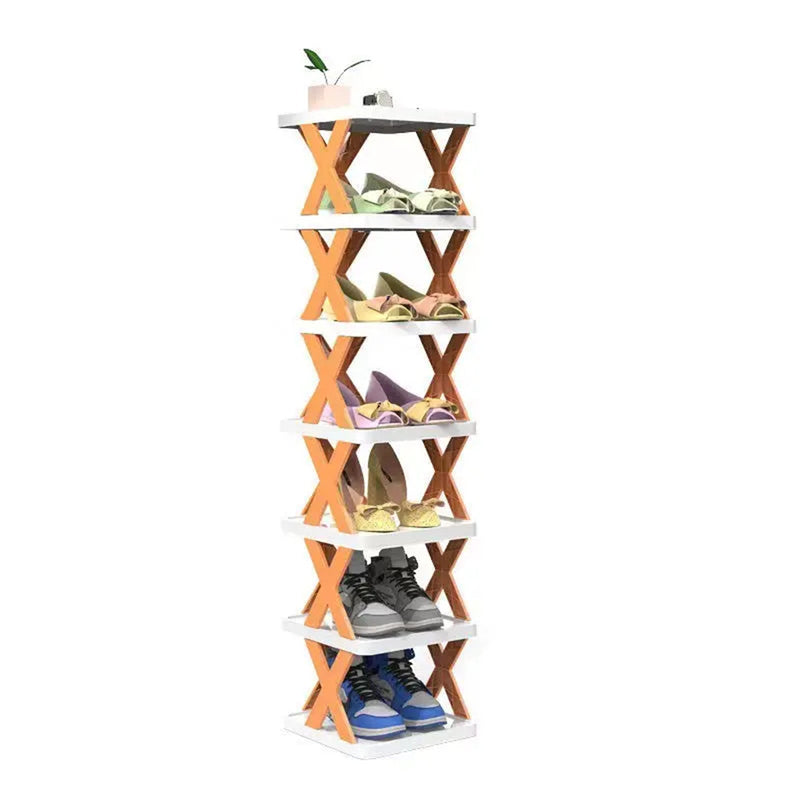 A+Living Folding Shoe Rack Household Doorway Balcony Simple Perforate 3 Layer Shoe Rack