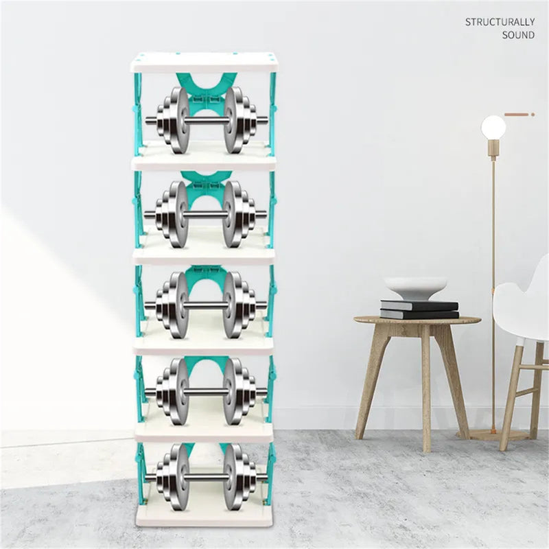 A+Living Folding Shoe Rack Household Doorway Balcony Simple Perforate 3 Layer Shoe Rack