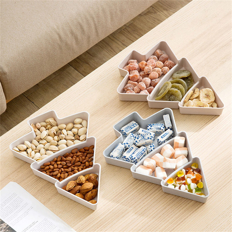 Cookingstuff Small Tree Split Dried Fruit Plate Household Creative Plate Plastic Snack Box