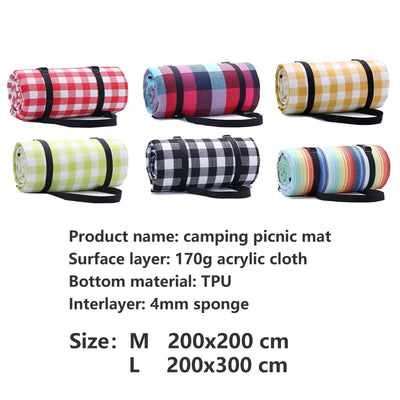 Mountgear Waterproof Folding Picnic Blanket Rug Camping Mat Beach Rug Moistureproof L