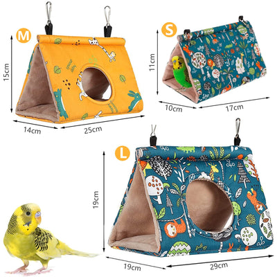 Pawfriends Bird Sleep Cotton Nest Cage Hut Pet Hammock Hang Cave Bed Parrot Warm Tent L AU