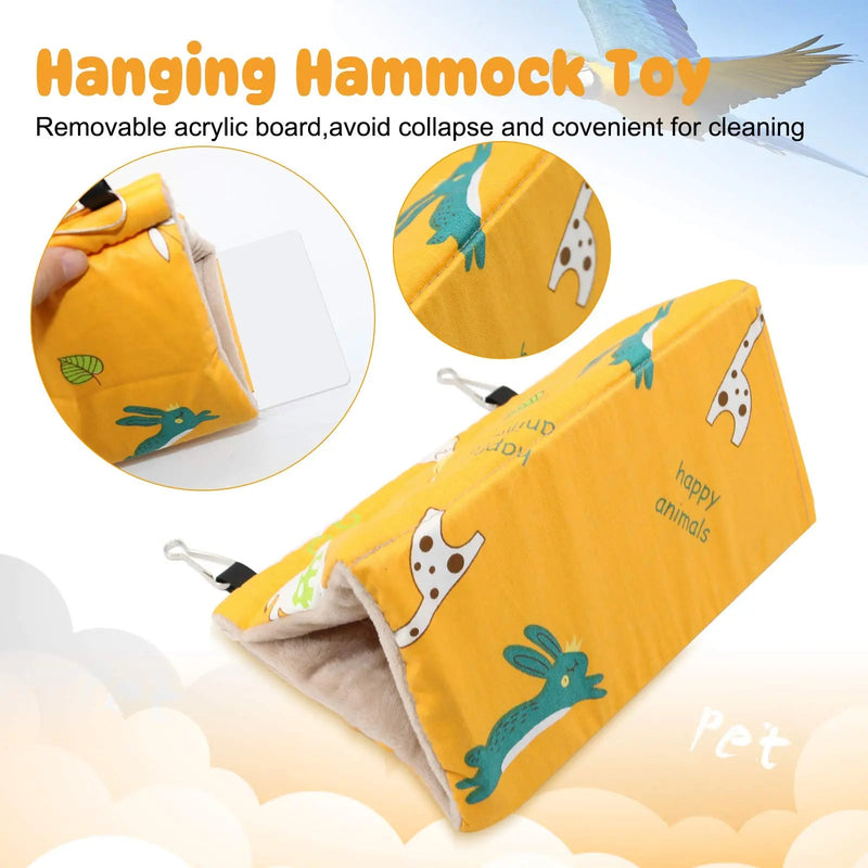 Pawfriends Bird Sleep Cotton Nest Cage Hut Pet Hammock Hang Cave Bed Parrot Warm Tent L AU