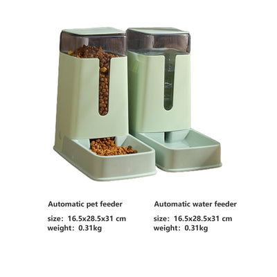 Pawfriends Automatic 3.5L Feeder Food Pet Dog Cat Puppy Dispenser Feeder Bowl Bottle Green