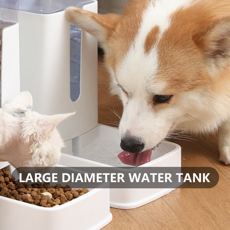 Pawfriends Automatic 3.5L Feeder Food Pet Dog Cat Puppy Dispenser Feeder Bowl Bottle Grey