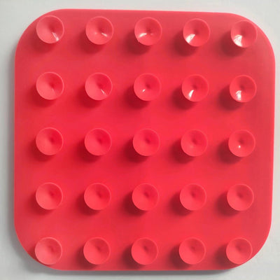 Pawfriends Silicone Dog Pet Lick Mat Anti-choking Slow Feeder Bath Grooming Helper Red