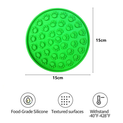 Pawfriends Silicone Dog Cat Pet Licking Pad Anti-Anxiety Slow-Feeding Licking Pad Green