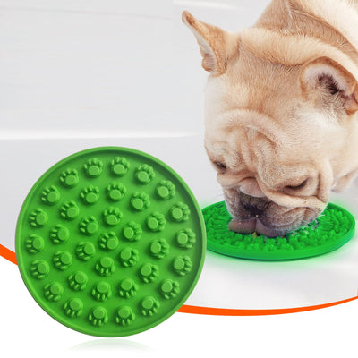 Pawfriends Silicone Dog Cat Pet Licking Pad Anti-Anxiety Slow-Feeding Licking Pad Green