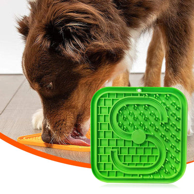 Pawfriends Asphyxia-resistant Silicone Pet Slow Food Mat Licking Mat Grooming Helper Green