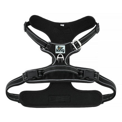 Fur King Ultimate No Pull Dog Harness - Large - Black