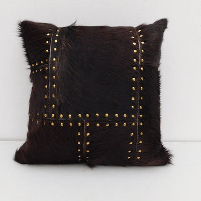 Exotic Cowhide Cushion Pillowcases Brown, Leather Cushion, Black and White 40*40cm Gift | Christmas Decor Cushion Pillow Covers