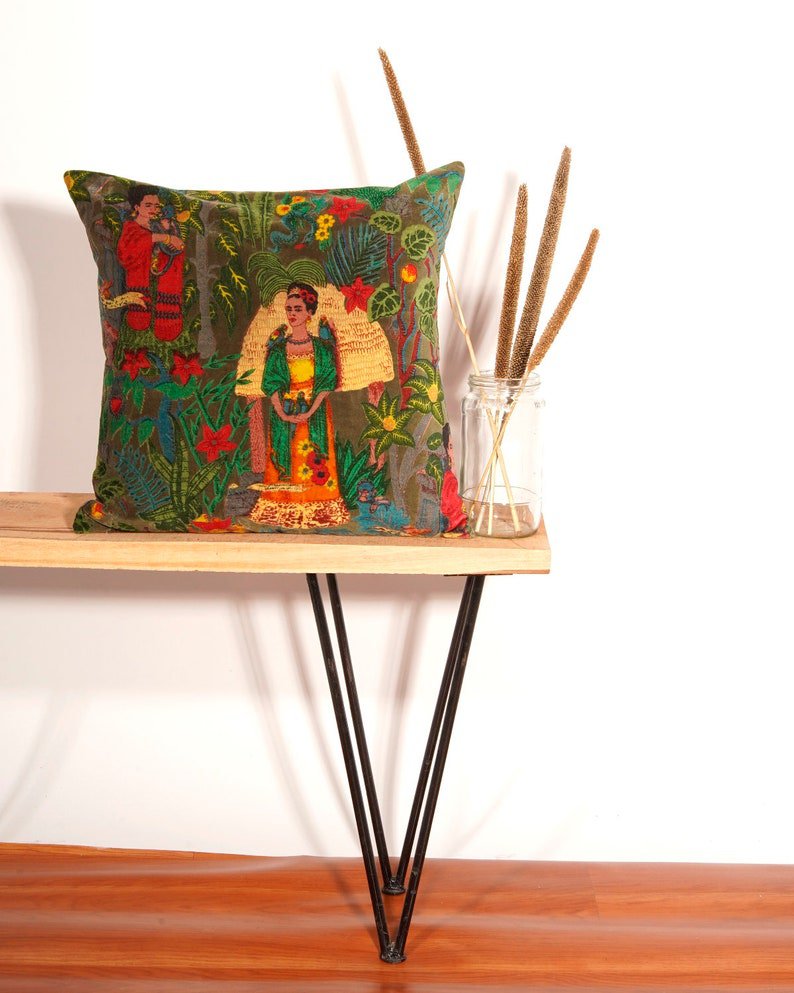 Linen Connections Frida Kahlo Velvet Cushion Cover Frida&
