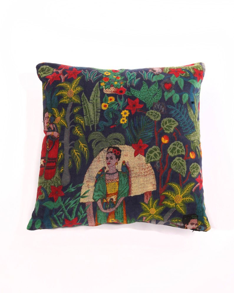 Linen Connections Frida Kahlo Velvet Cushion Cover Frida&