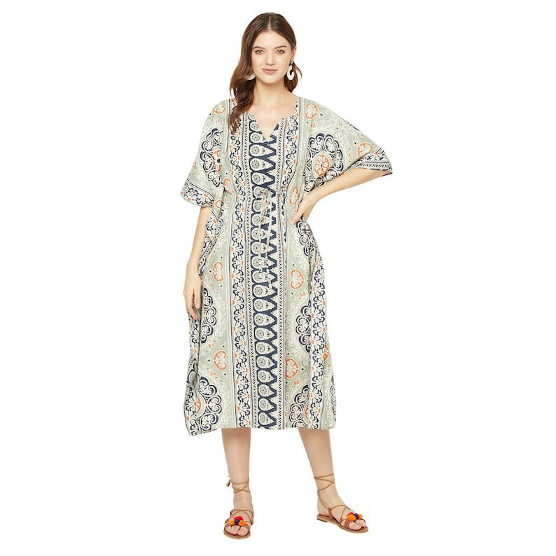 Cotton Kaftan, Caftan, Maxi Dress, Cotton Dress, Plus size Clothing, Comfortable clothing for Women, Maternity Gown, Long Robe, Night Gown Kaf59