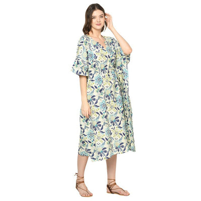 Cotton Kaftan, Caftan, Maxi Dress, Cotton Dress, Plus size Clothing, Comfortable clothing for Women, Maternity Gown, Long Robe, Night Gown Kaf60