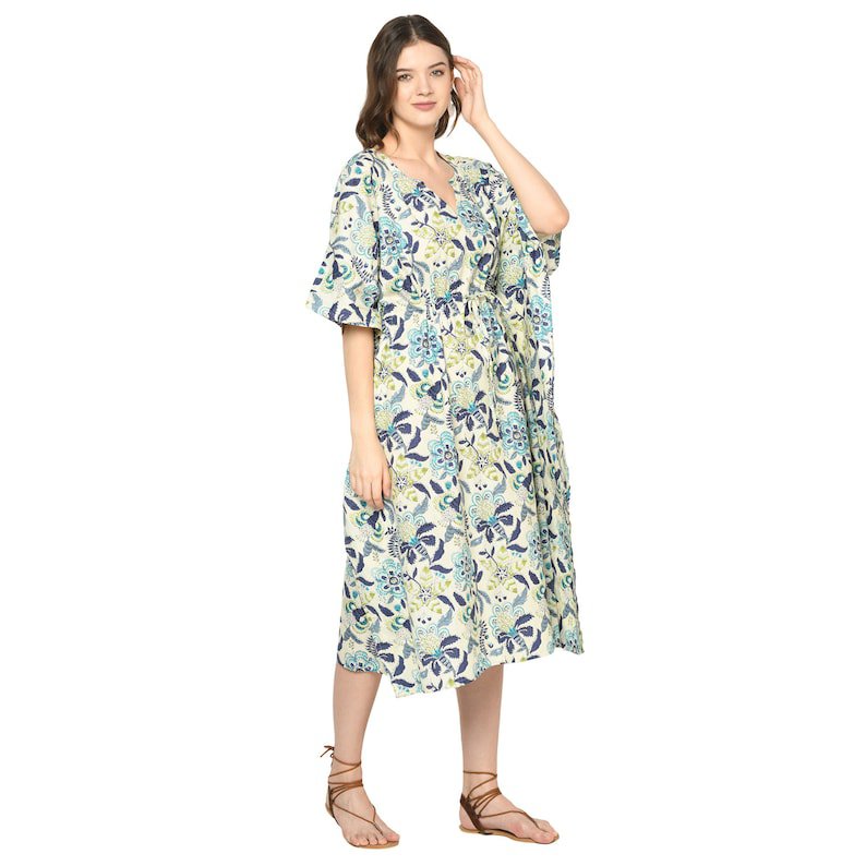 Cotton Kaftan, Caftan, Maxi Dress, Cotton Dress, Plus size Clothing, Comfortable clothing for Women, Maternity Gown, Long Robe, Night Gown Kaf60