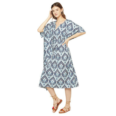 Cotton Kaftan, Caftan, Maxi Dress, Cotton Dress, Plus size Clothing, Comfortable clothing for Women, Maternity Gown, Long Robe, Night Gown Kaf65