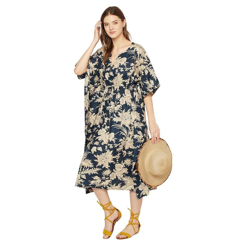 Cotton Kaftan, Caftan, Maxi Dress, Cotton Dress, Plus size Clothing, Comfortable clothing for Women, Maternity Gown, Long Robe, Night Gown Kaf74