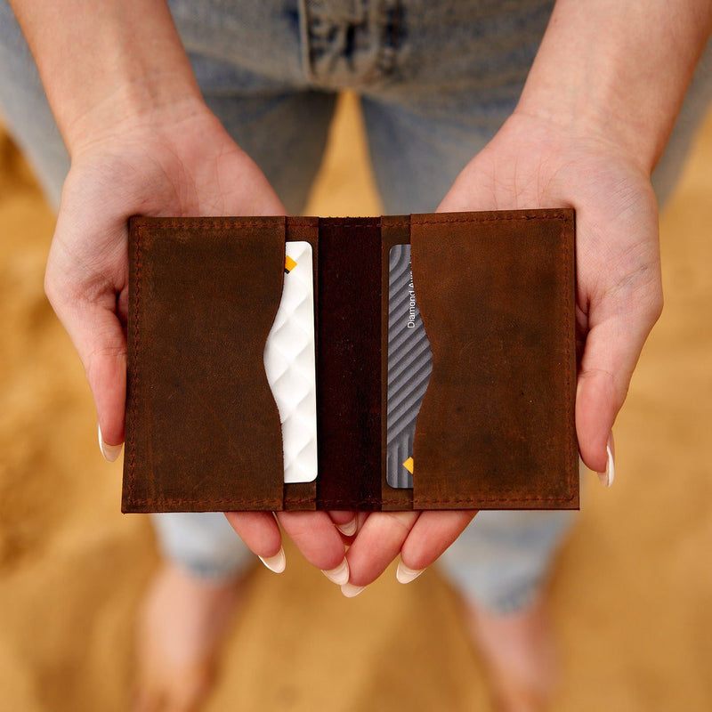 Minimalist Leather Bifold Wallet. Leather Credit Card Wallet. Leather Card Holder, Minimalist Front Pocket wallet, Anniversary Gift For Man