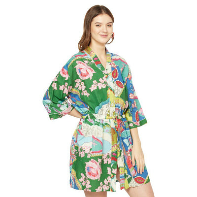 Kimono Cotton Kimono Bathrobe Frida Valentines Day GiftBird Bathrobe Turkish Bathrobe Cardigan Nightwear Dressing Gown Beach Bikini Summer SCK01