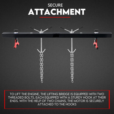Engine Support Bar Engine Load Leveler 1100 Lbs Transmission w/ Dual Hook