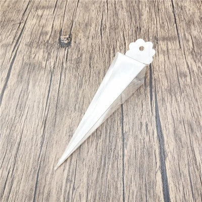 50 Pack of Clear Pyramid Triangle Shaped Small Clear Gift Box - Bomboniere Jewelry Gift Party Favor Model Candy Chocolate Soap Box
