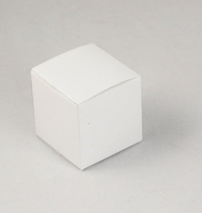 50 Pack of White 5cm Square Cube Card Gift Box - Folding Packaging Small rectangle/square Boxes for Wedding Jewelry Gift Party Favor Model Candy Chocolate Soap Box