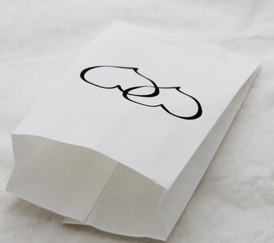 200 Pack Wedding Cake Bags Greaseproof Wax Paper Slice Take Home Favour Large Heart