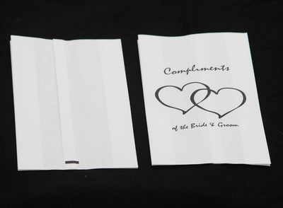 50 Pack Wedding Cake Bags Greaseproof Wax Paper Slice Take Home Favour Heart n Message