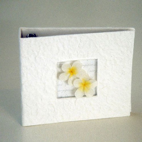 Frangipani DVD CD Disc Storage Album Cream Mulberry paper with Frangipani&