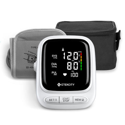 Etekcity Scale for Body Weight and Fat Percentage, Black & Etekcity Smart Blood Pressure Monitor, White Bundle