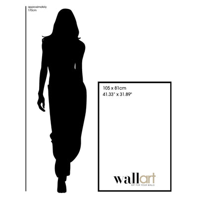 Wall Art's Fashion Names Bold Colour White Large 105cm x 81cm Framed A1 Art Print