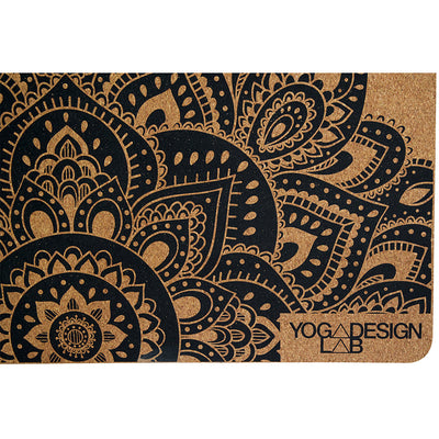 Yoga Design Lab Cork Yoga Mat 3.5mm Mandala Black