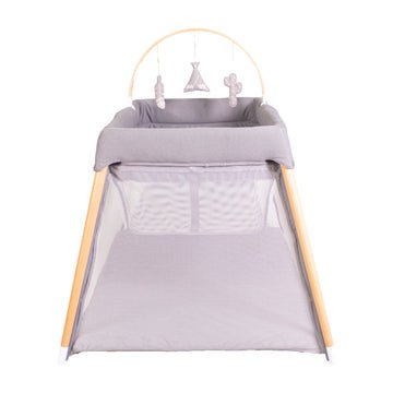 Zuri Timber Travel Cot - Natural