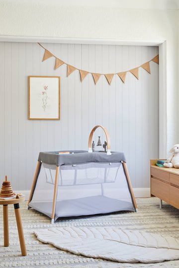 Zuri Timber Travel Cot - Natural