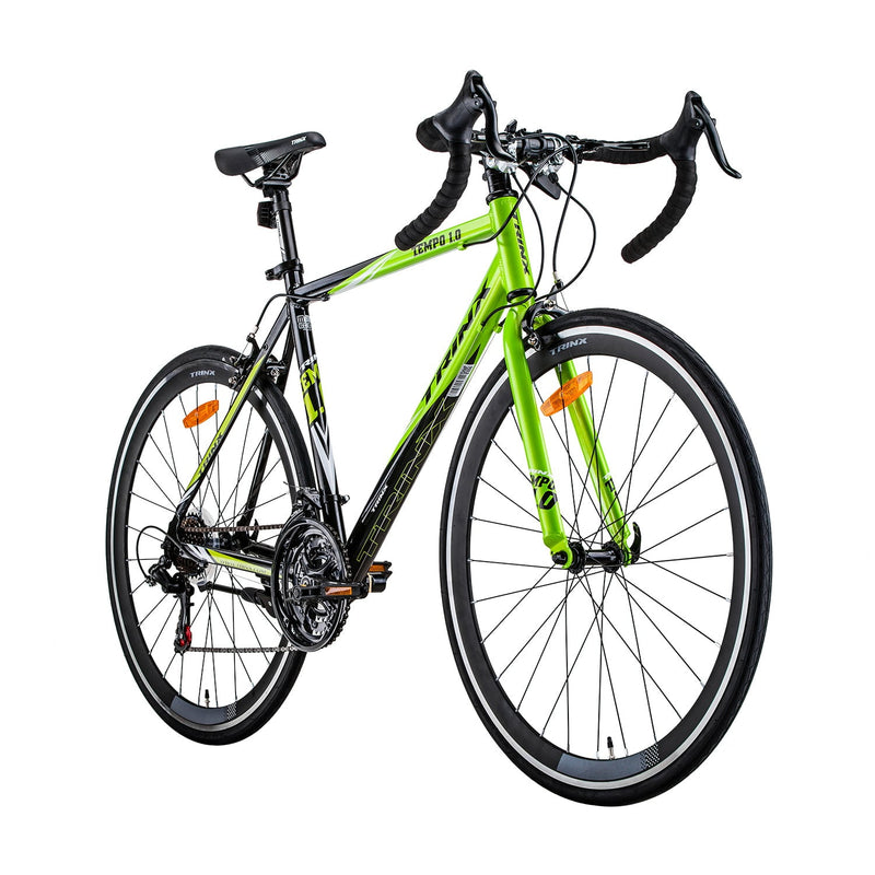 Trinx 700C Road Bike TEMPO1.0 Shimano 21 Speed Racing Bicycle 53cm Black/Green