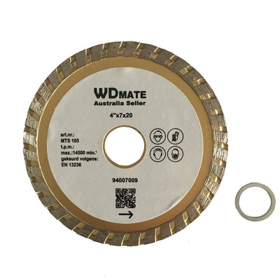 5x Dry Wet Diamond Cutting Disc Wheel 105mm 4" Saw Blade 20mm 20/16mm Turbo Tile