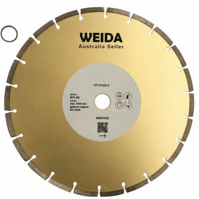 6x Diamond Cutting 300mm 12" Blade 3.0*7.0mm Dry Segment Saw Disc 25.4/22.23mm