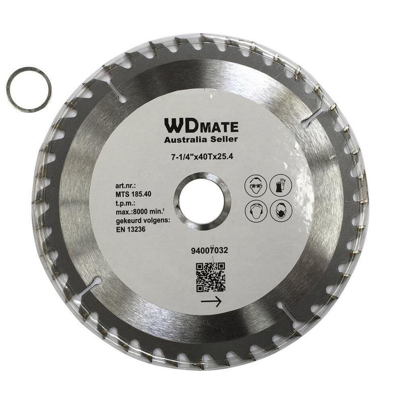 2x Wood Cutting Disc 185mm 40T TCT Disc 7-1/4" Circular Saw Blade 25.4/22 Timber