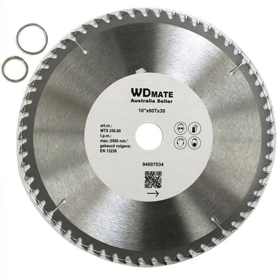 2x TCT Circular Wood Saw Blade Cutting Disc 60T 10" 250mm TCT Timber ATB Sharp