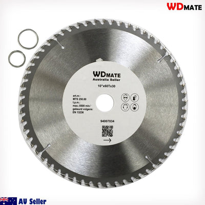 3x 250mm 60T Wood Cutting Disc TCT Circular Saw Blade Wheel Cross ATB Timber