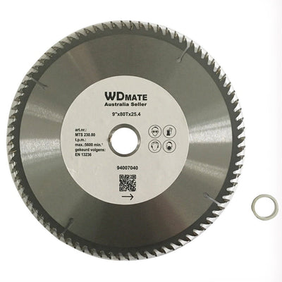 2x 230mm Saw Blade Cutting DISC 80T TCT Circular 20/25.4 Aluminium Plastic TCG