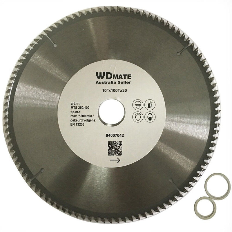 3x 250mm Saw Blade Cutting Disc 100T TCG Sharp 30/25.4mm TCT Aluminium Plastic