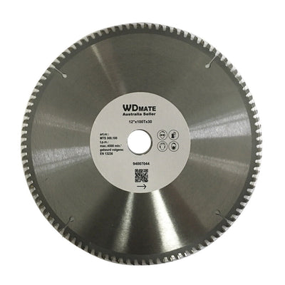 2x Cutting Disc 12" 300mm 100T Circular Saw Blade 30/25.4mm Aluminium Plastic