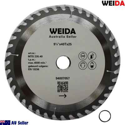 235mm Wood Circular Saw Blade Cutting Disc 9-1/4" 40T Bore 25/22.23mm K 2.5mm