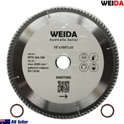 254mm Wood Circular Saw Blade Cutting Disc 10" 100T Bore 30/25.4 mm K 2.8mm