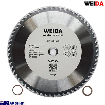 400mm Wood Circular Saw Blade Cutting Disc 16’’ 60T Bore 30/25.4/22.23mm K 3.5mm