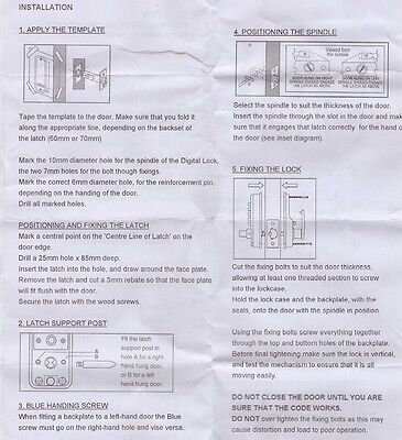 Digital Door Lock Keyless Entry Code Security Keypad Password LR Hand Metal Home