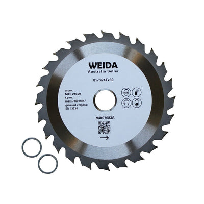 3x210mm Wood Circular Saw Blade Cutting Disc 8-1/4” 24T Bore 30/22.23mm ATB K 2.